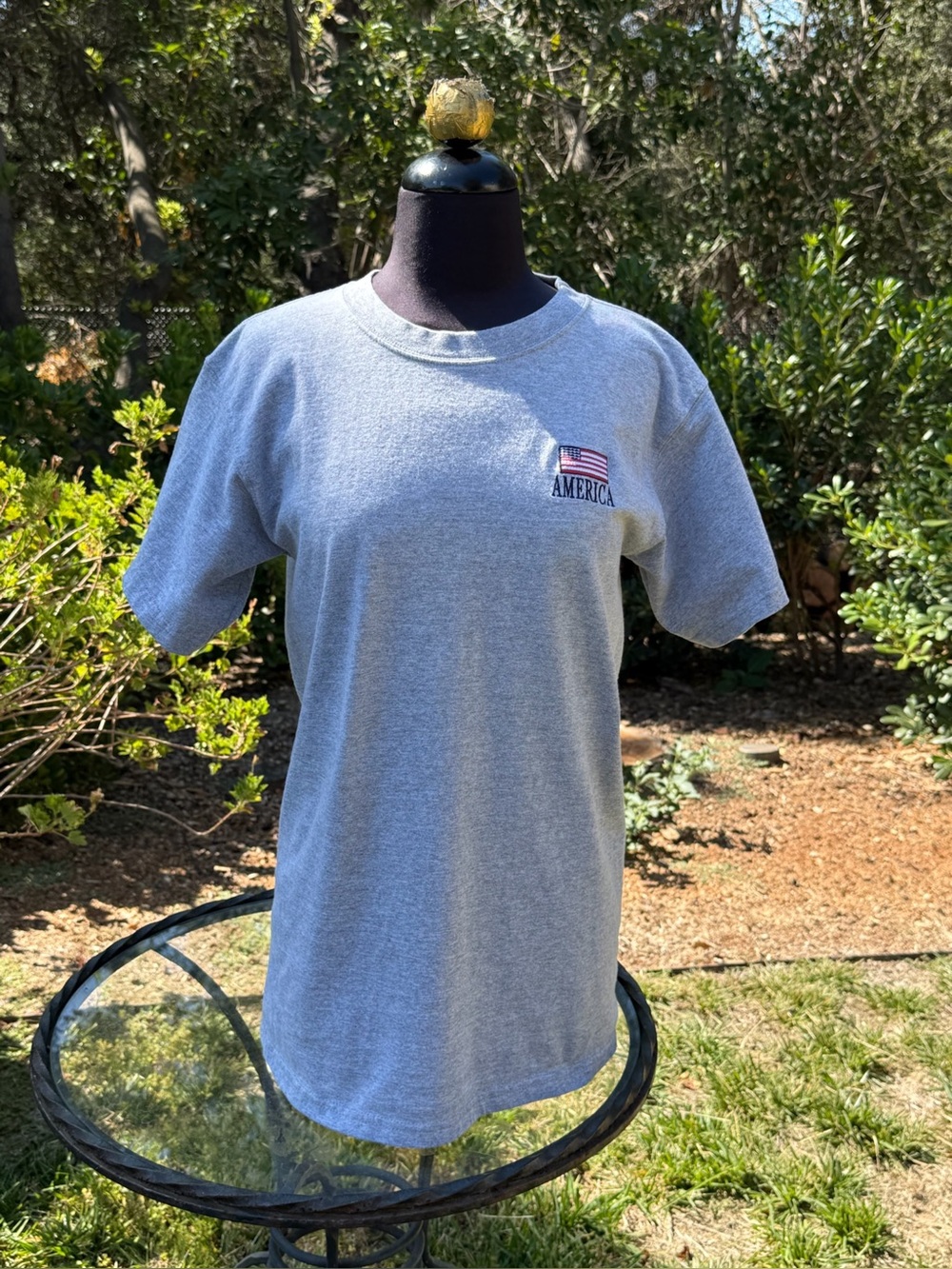 Camp David t-shirt with embroidered American flag - size S